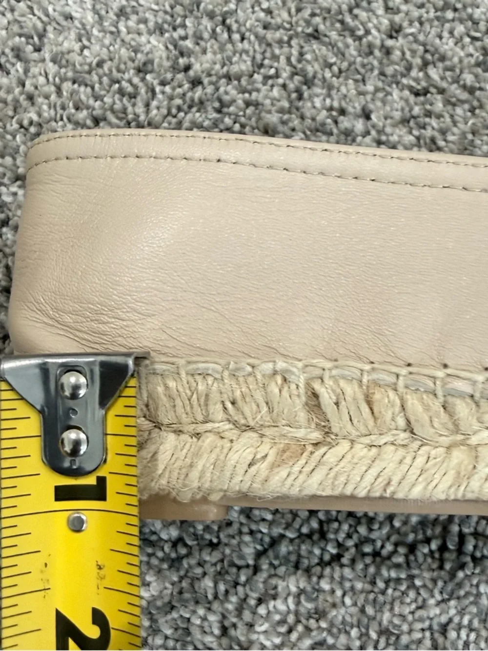 Aldo Genuine Leather Beige Black Cap Toe Espadrilles Preppy Comfy Women’s US 8